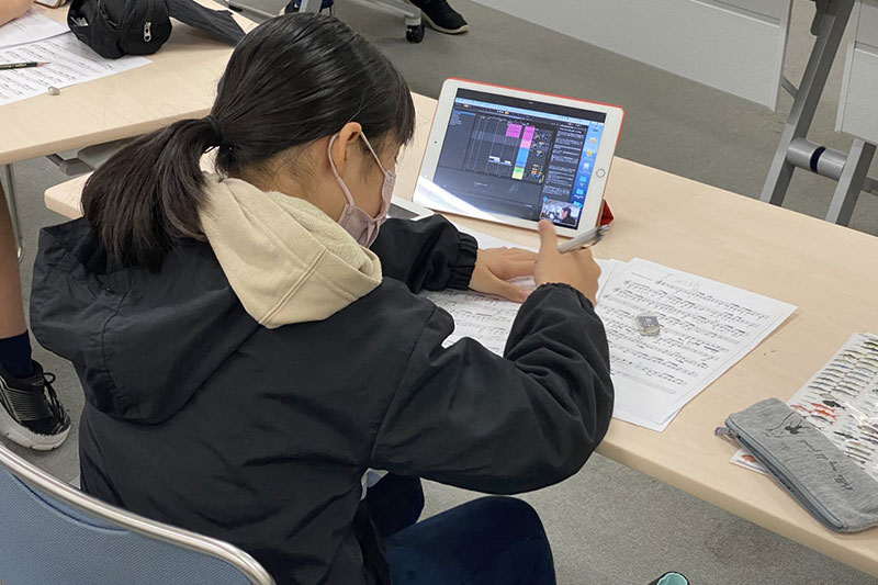 音をiPadに入力していく