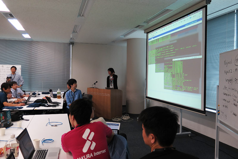 何はともあれ、成果発表にて構築したシステムのデモを開始・・・