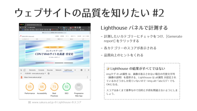 ウェブサイトの品質を知りたい#2