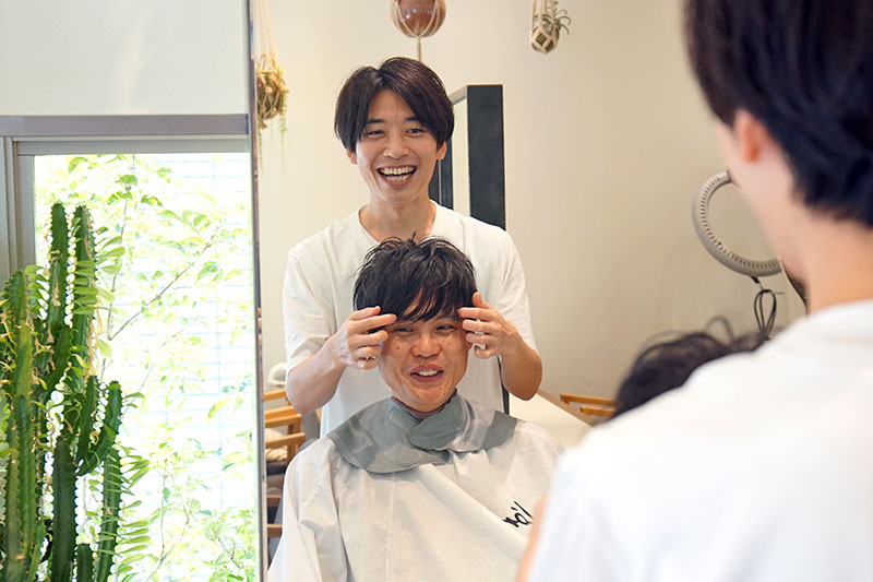 髪の毛の仕上げ