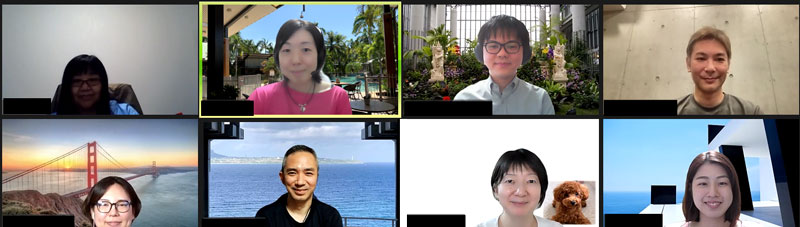 Zoom飲み会の様子