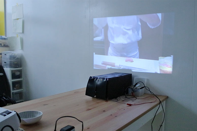 プロジェクターで投影