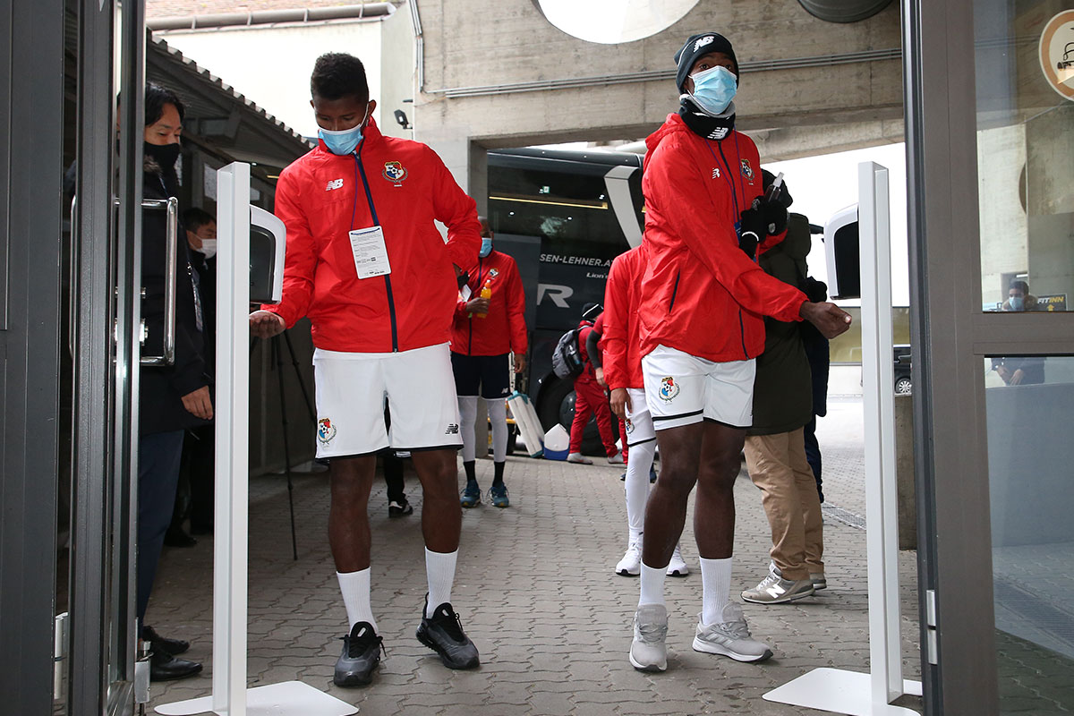 海外の選手も消毒に協力的