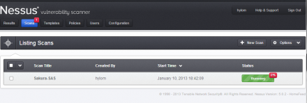 図14 「Create Scan」ボタンをクリックするとスキャンが実行される