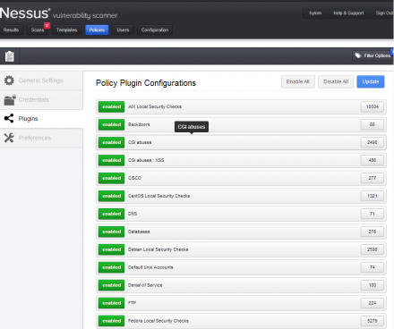 図24 「Plugins」タブの設定項目