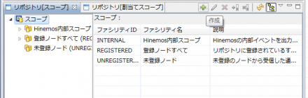 図11 「リポジトリ[スコープ]」ビューのツールバーにある「作成」をクリックする