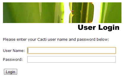 図4 Cactiのログイン画面