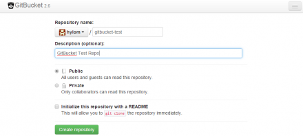 図22 リポジトリの新規作成画面