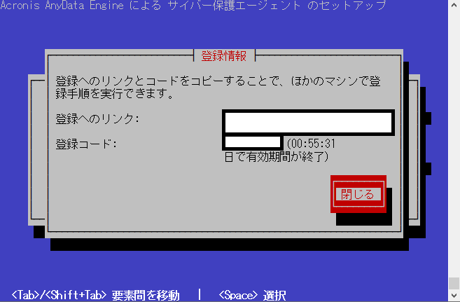 登録する内容の表示