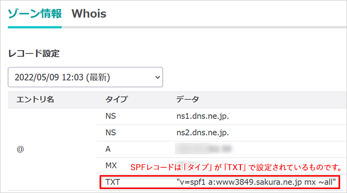 SPFレコード記述例