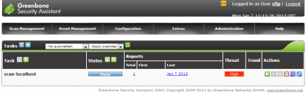 図7 脆弱性が発見されるとその重大さに応じて「Threat」項目が変化する