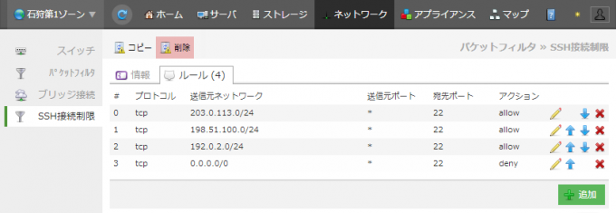 図8 パケットフィルタ