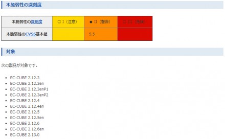 EC-CUBEの脆弱性について
