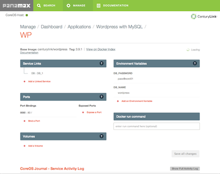 Web側のコンテナ詳細