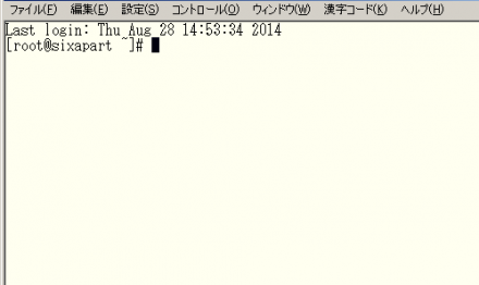 SSHターミナルからの操作