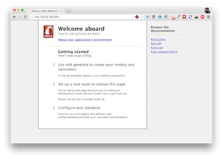 Ruby on Rails実行結果