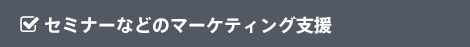 セミナーなどのマーケティング支援