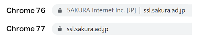 Chromeの組織名表示のイメージ画像