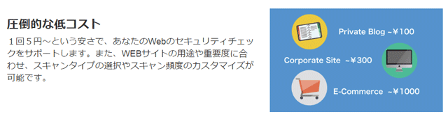 圧倒的な低コスト