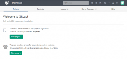 図12 GitLabのダッシュボード画面