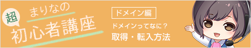 まりなの超初心者講座 ドメイン編
