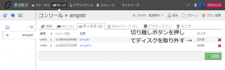 ディスクの切り離し