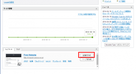 最初の記事を作成