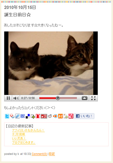 イメージ:さくらのブログ画面