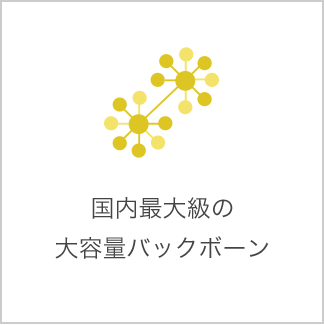 国内最大級の大容量バックボーン