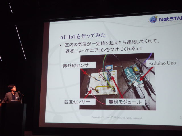 室内の気温が一定値を超えたら連絡、返答によってはエアコンをつけるIoT