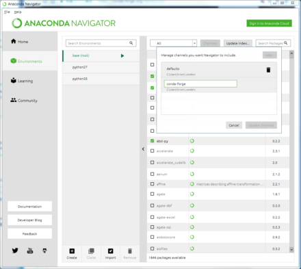 図25 チャンネルの追加画面