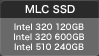 MLCSSD Intel 320 120GB Intel 320 600GB Intel 320 250GB