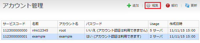 クラウドコントロールパネル