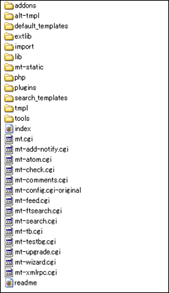 解凍フォルダ内容