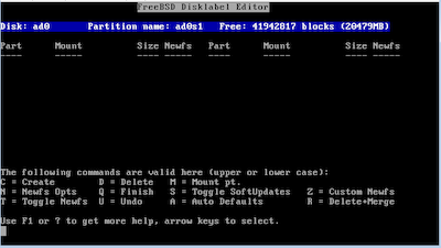FreeBSDインストーラー