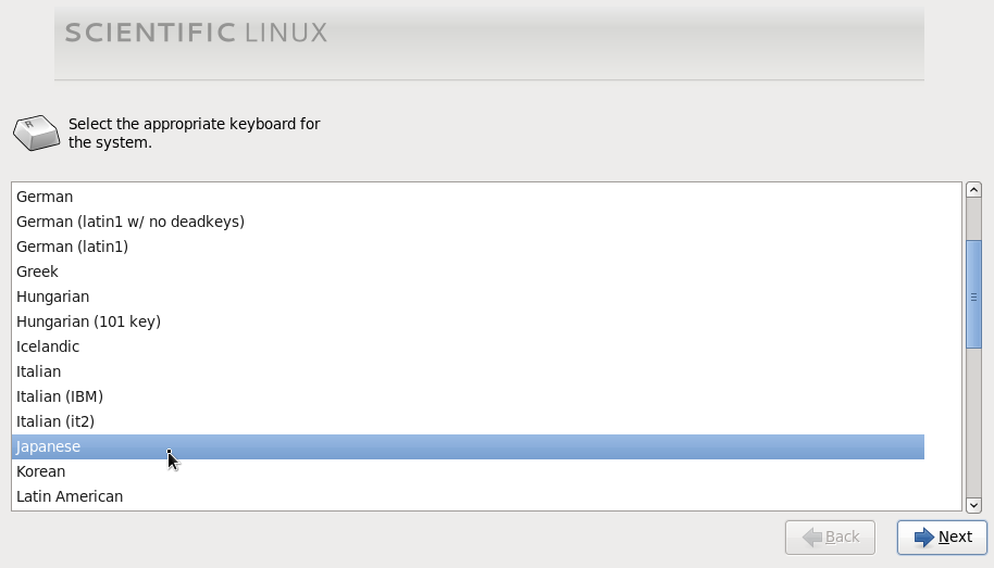 ScientificLinuxインストーラー