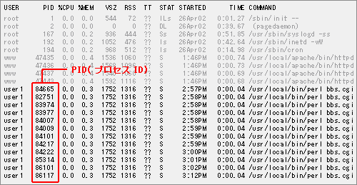TELNET - ����s�ǃv���Z�X�̋����I��