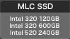 MLCSSD Intel 320 120GB Intel 320 600GB Intel 320 250GB 