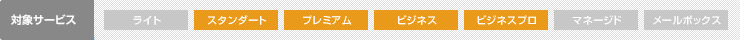 対象サービス:スタンダート、プレミアム、ビジネス、ビジネスプロ