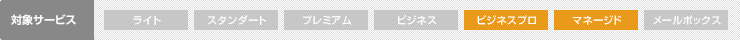 対象サービス：ビジネスプロ、マネージド