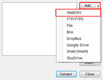 ファイル共有(WebDAV)