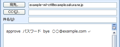 メーリングリストの設定
