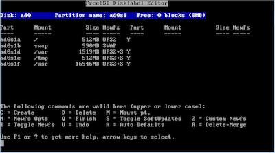 FreeBSDインストーラー