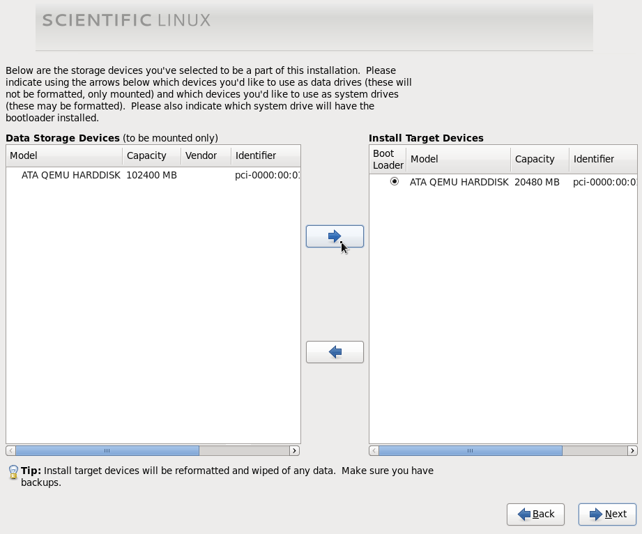 ScientificLinuxインストーラー