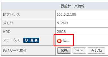 サービスの停止