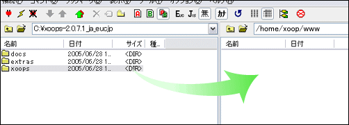 全フォルダをドラッグ&ドロップ